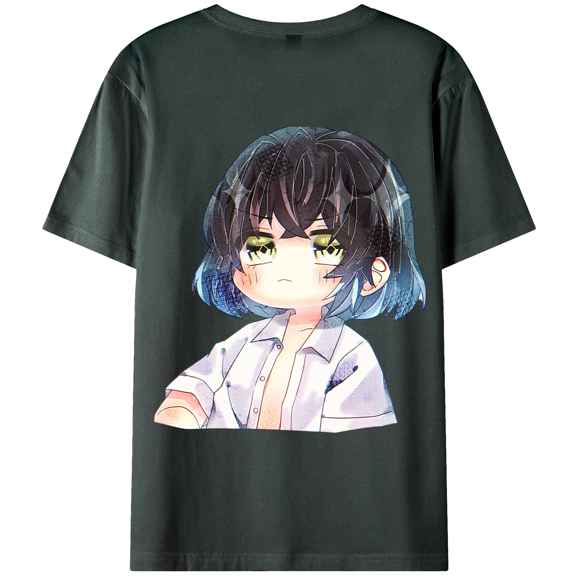（画像用） 鬼滅の刃（きめつのやいば）嘴平 伊之助／はしびら いのすけ Hashibira Inosuke 綿100％ メンズ半袖Tシャツ（バックプリント） 通気性